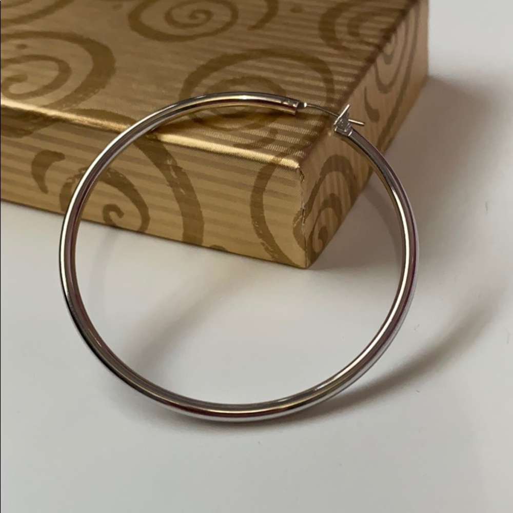 Larger Silver Hoop Earrings